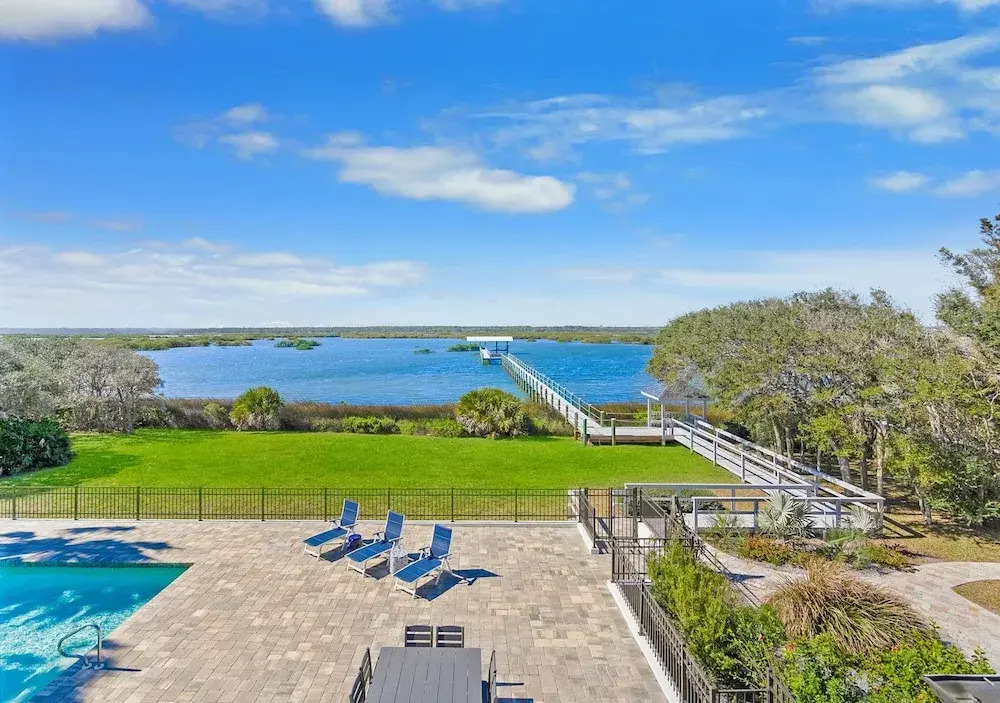 Waterfront Home w Patio Heated Pool Dock Beach