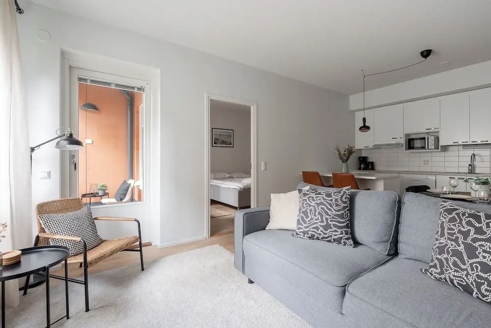 Homelike 1BR Apt with Sauna & Balcony at Pyynikki