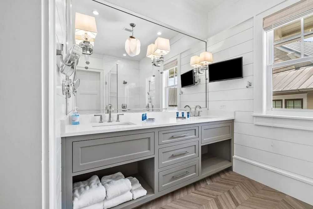 "Stress Free" Golf Cart Pool Exquisite, 6 bedroom, new construction home WaterColor 6 Home by RedAwning
