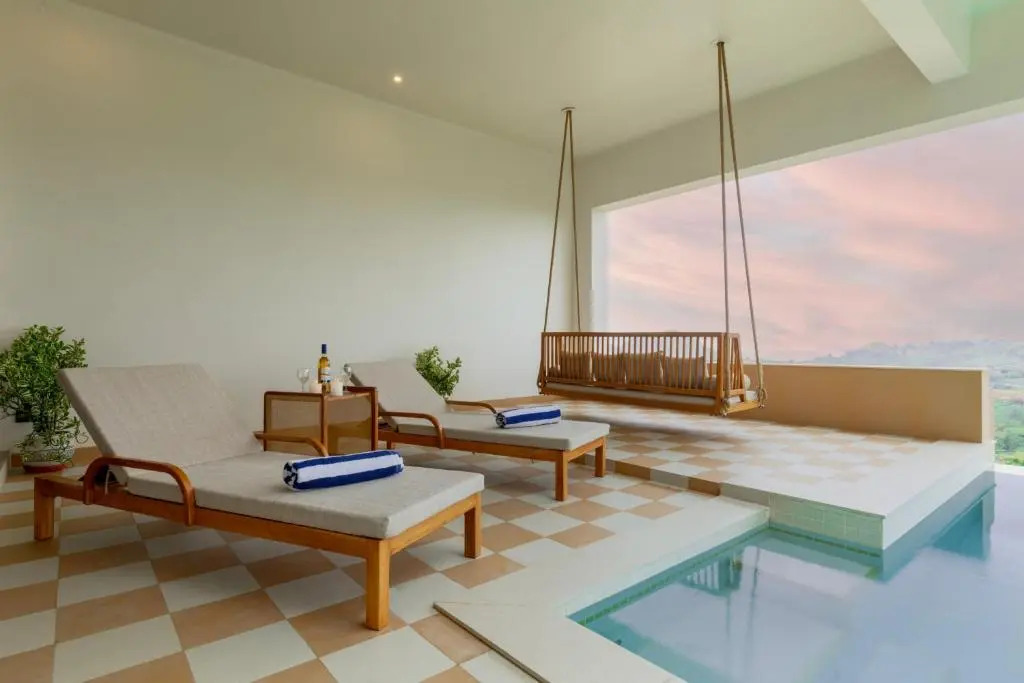 SaffronStays Aurum Villa, Moringa Valley - 3BR hilltop villa with Aravalli views, bonfire & trails near Lake Pichola