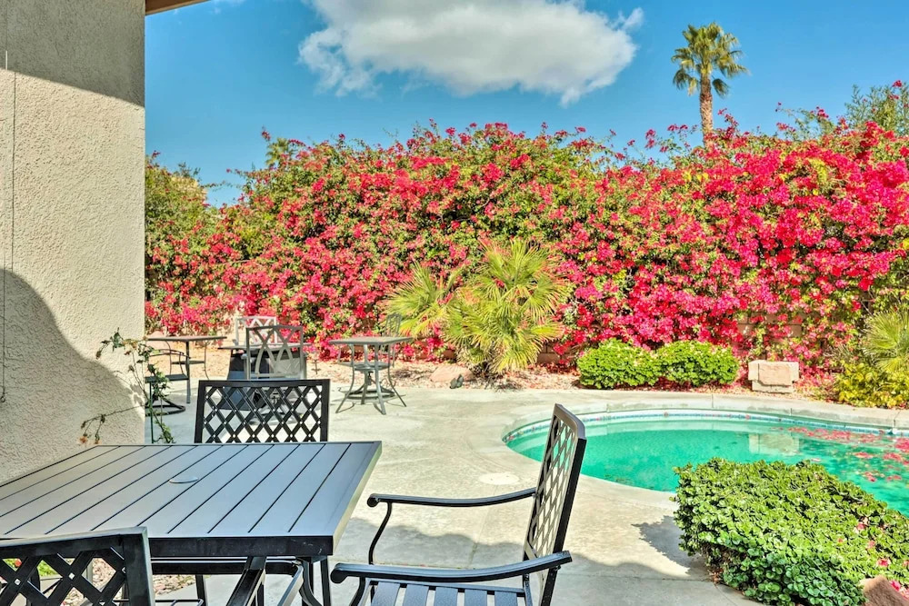 Private Pool + Patio: Luxe Palm Desert Retreat