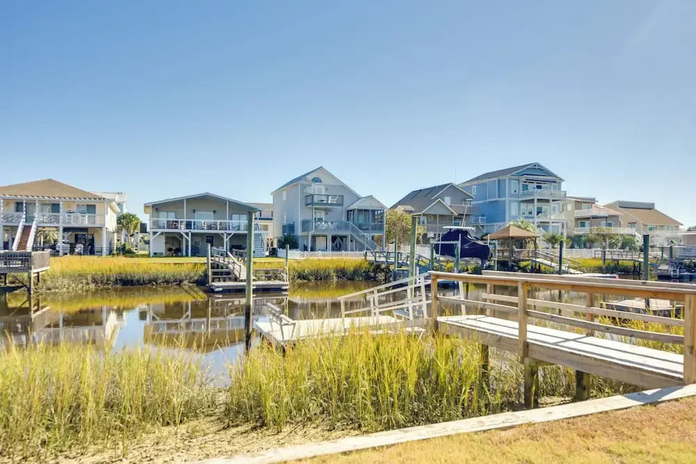 Decks, Patio & Dock: Coastal Ocean Isle Beach Home