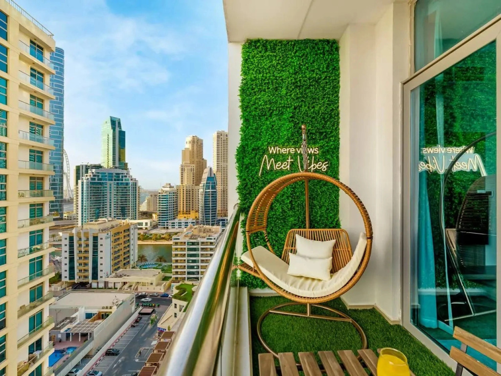 Квартира 16th Floor Marina 1BR Sleeps 8 Near Beach