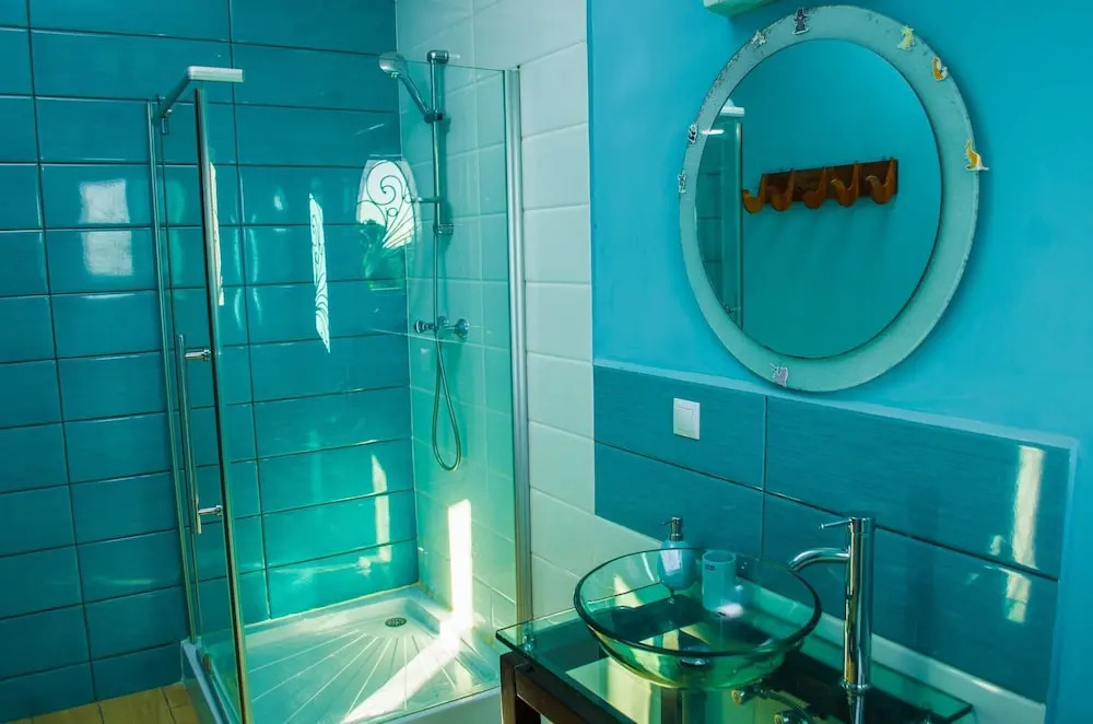 Room-the Blue Room is an Accent of Moder