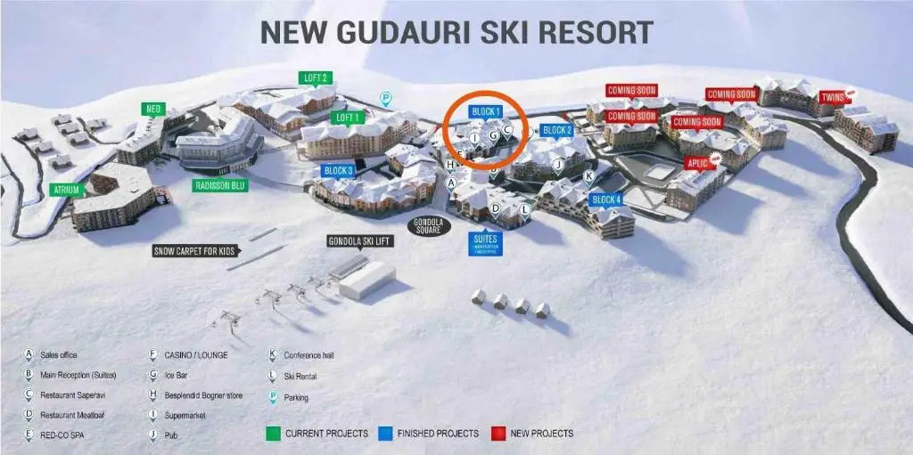 New Gudauri Redco - Block 1 apartment 418