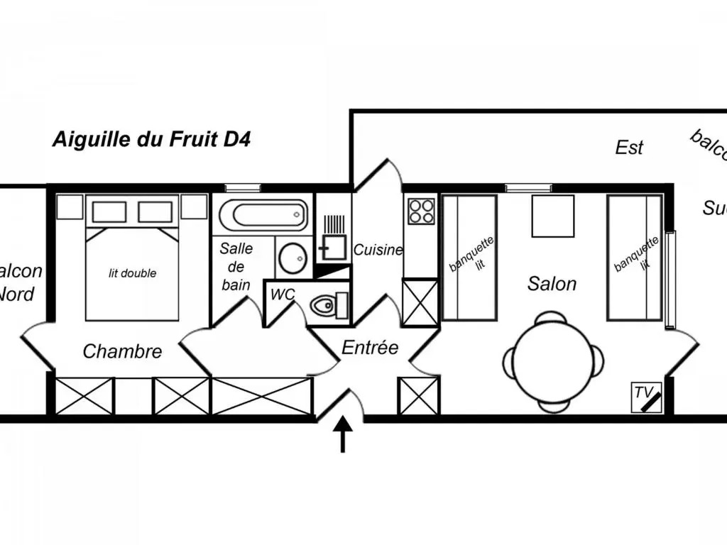 Appartement Méribel, 2 pièces, 4 personnes - FR-1-182-58