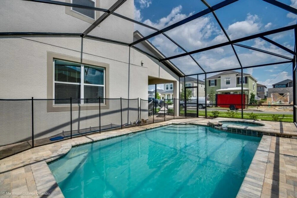 Large 7 Bed Pool Near Disney For 14 Guests! 7 Bedroom Villa