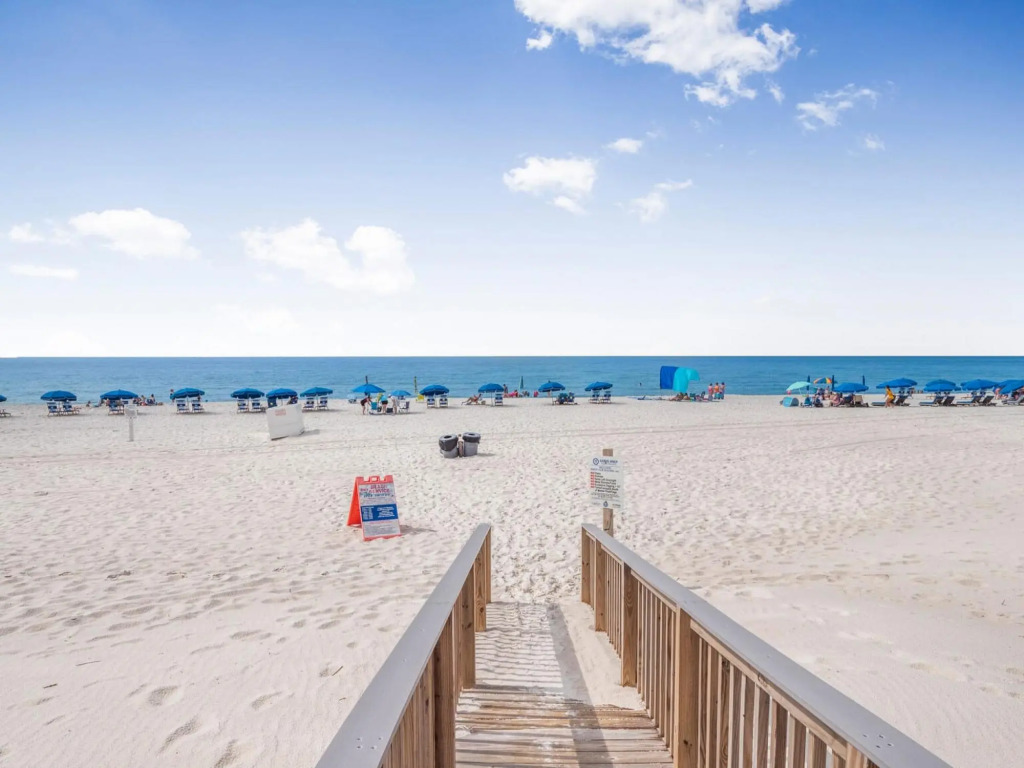 Beach Condo Destination in Orange Beach With Pool Gazebo and White Sands