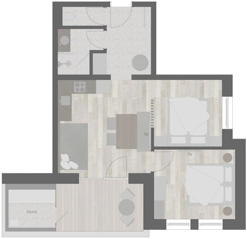 Familienapartment mit 2 SZ und Sauna im Souterrain