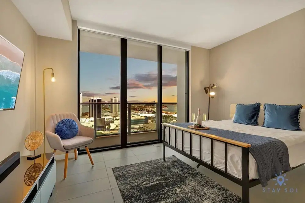 Modern Miami Gem City View Condo Free Parking