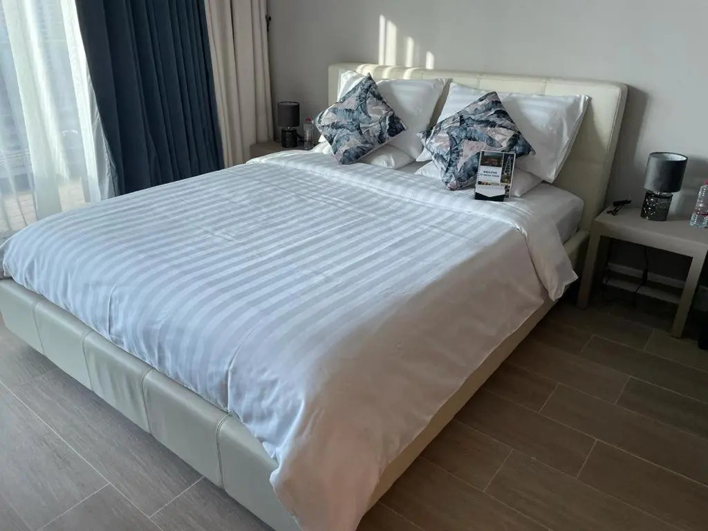 Luxury new apartment on the metro, facing Dubai marina.
