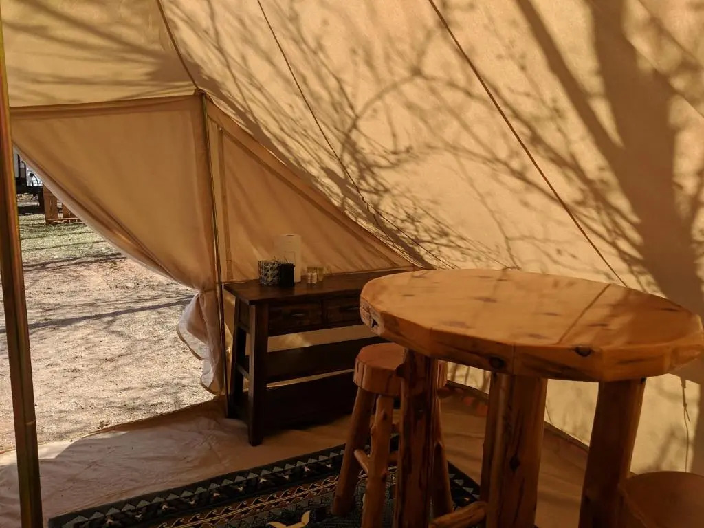 FunStays Glamping Setup Tent in RV Park #6 OK-T6