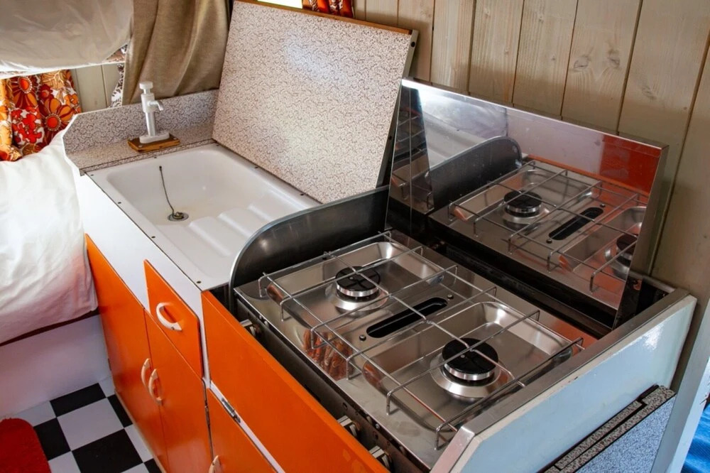 Retro 1960's Caravan With Mountain Views