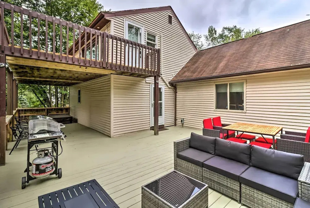 Chic Long Pond Family Home w/ Fire Pits & Deck!