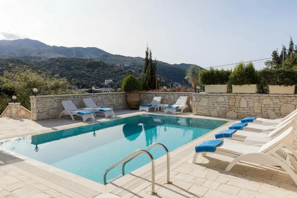 Kassiopi View Villas-Corfu-Villa Christos-4 bedrooms-big private pool-sea view-prime location