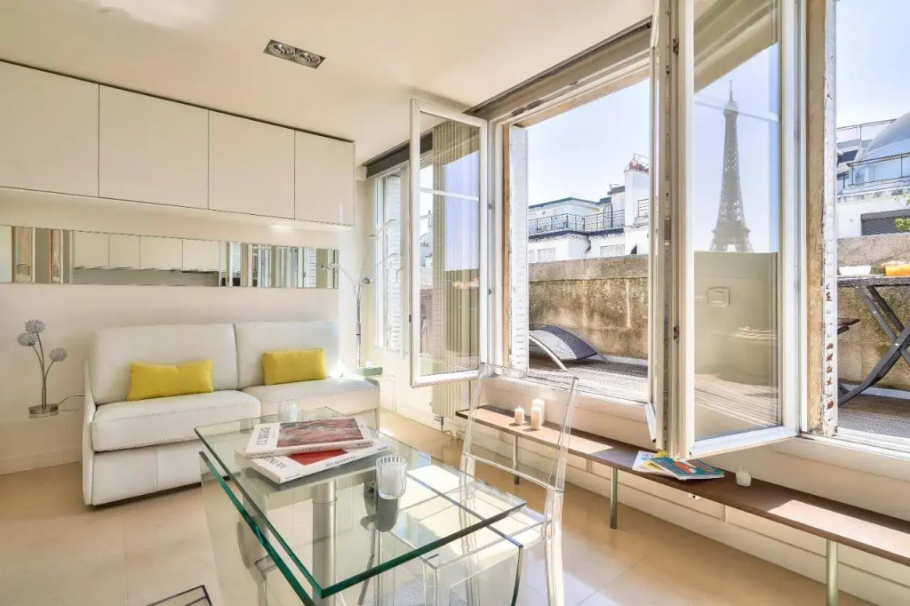 Luxueux Studio AC-Terrasse Vue sur la Tour Eiffel