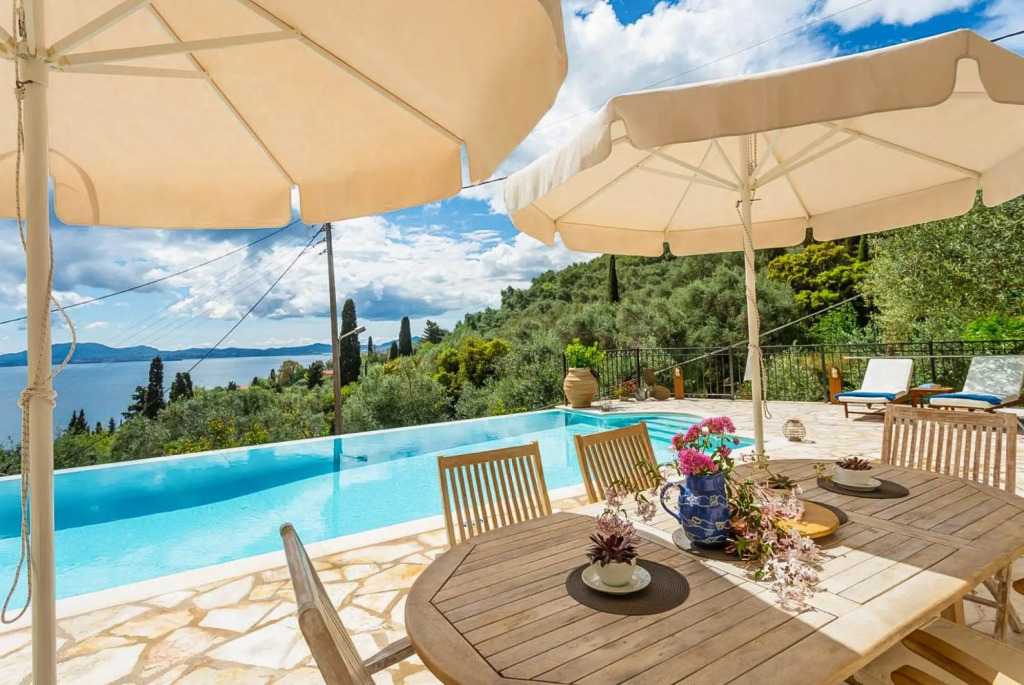 Villa Katerina Large Private Pool Walk to Beach Sea Views A C Wifi Car Not Required - 2359