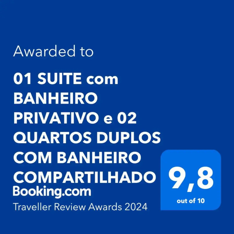 SUITE com BANHEIRO PRIVATIVO e QUARTO DUPLO