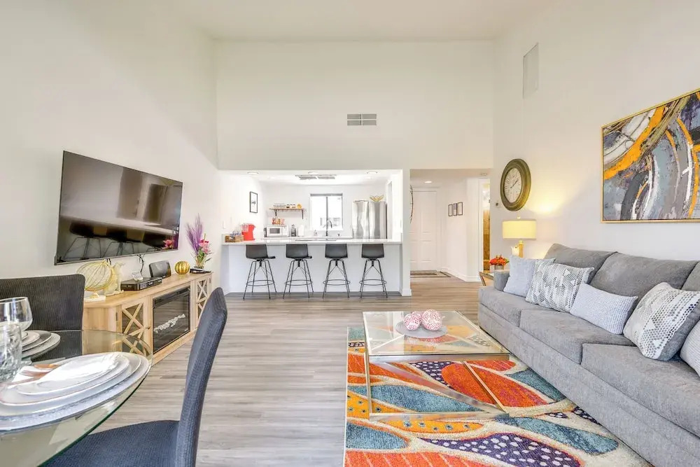 Furnished Patio + Resort Pools: Palm Desert Condo