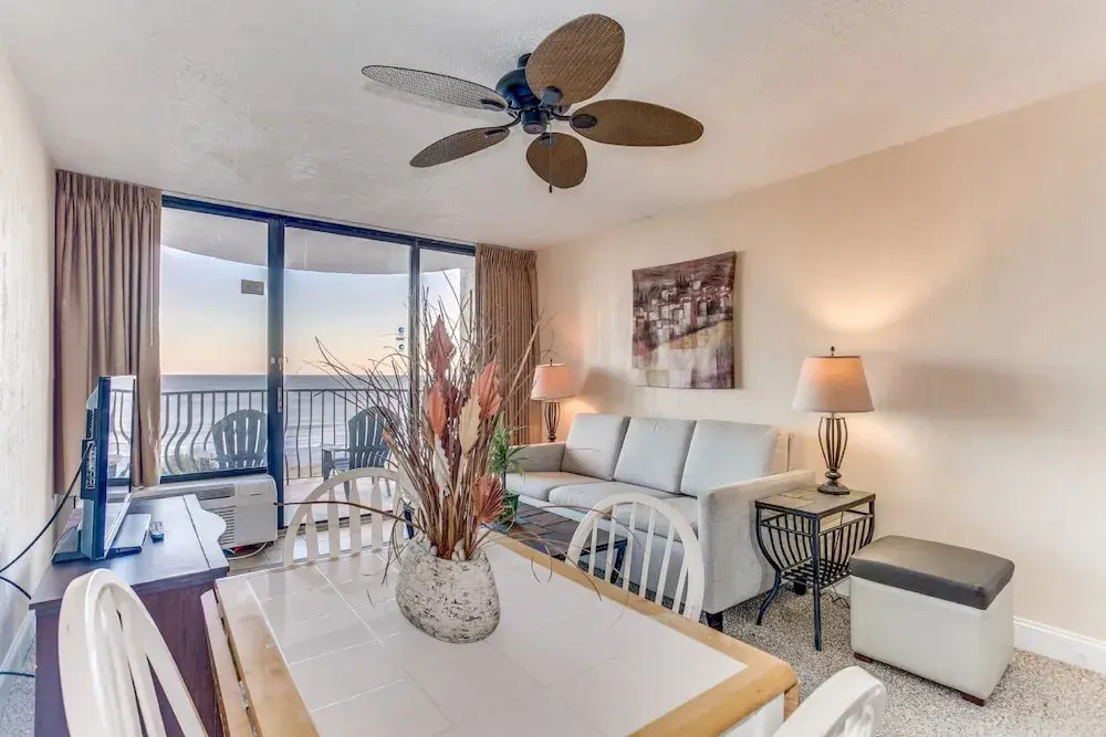 Beach-front Condo with Private Balcony