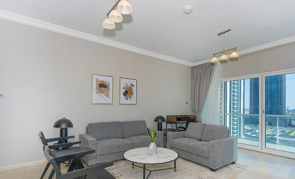 Lake views from 2 bedroom apartment in JLT