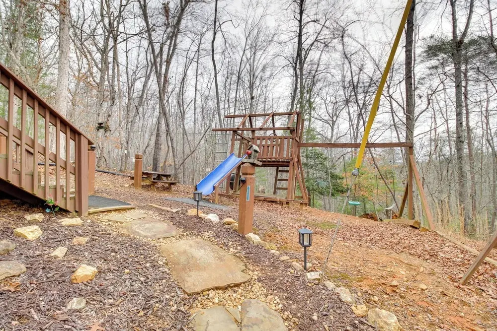 Ellijay Resort Cabin w/ Fire Pit, Decks, & Hot Tub