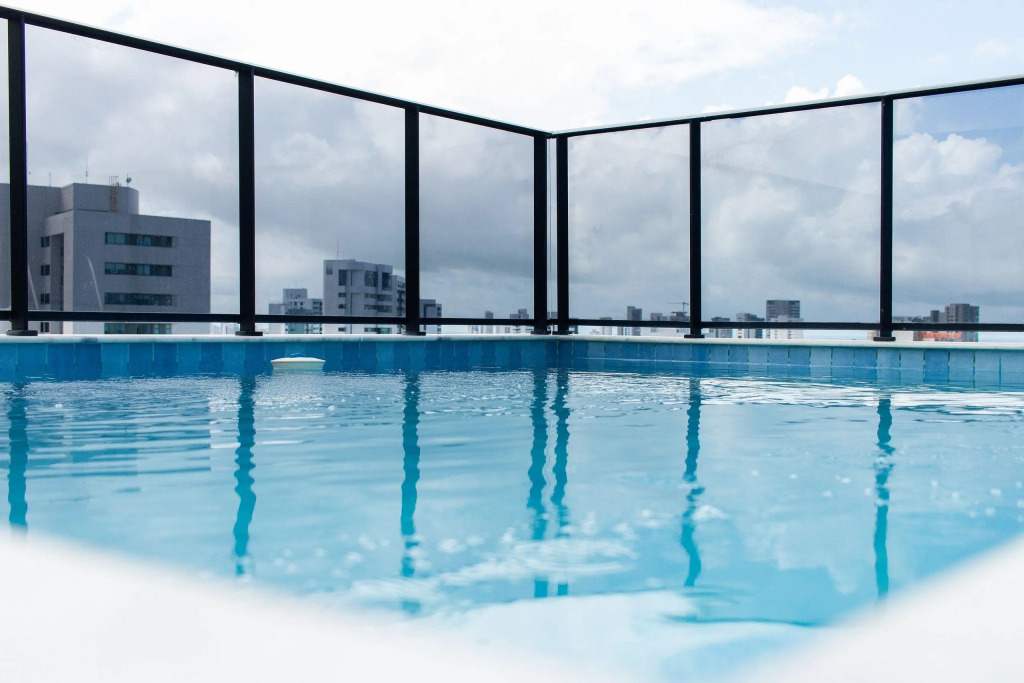 Moderno Flat Com Piscina, Wifi 500mbps, Localizado A 350 Metros Da Praia Boa Via