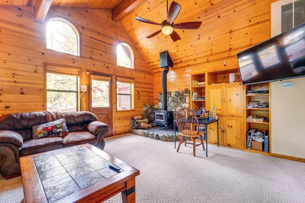 Deck w/ Hot Tub: Serene Cabin in Truckee