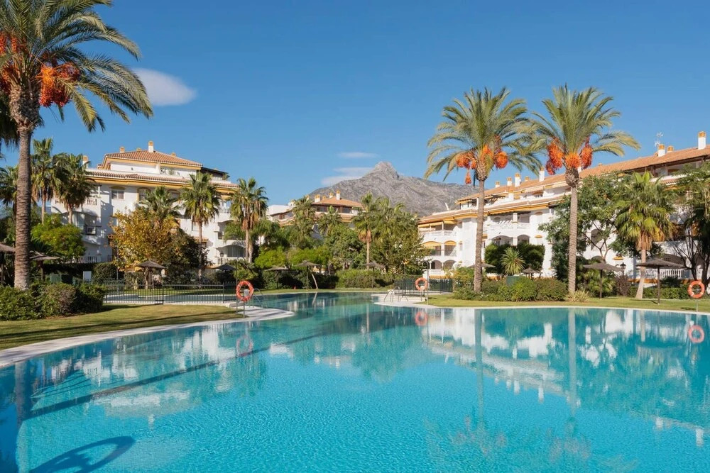 Apartment with 2 Bedrooms in Marbella, with Wonderful Mountain View, Pool Access, Furnished Terrace - 900 M From the Beach