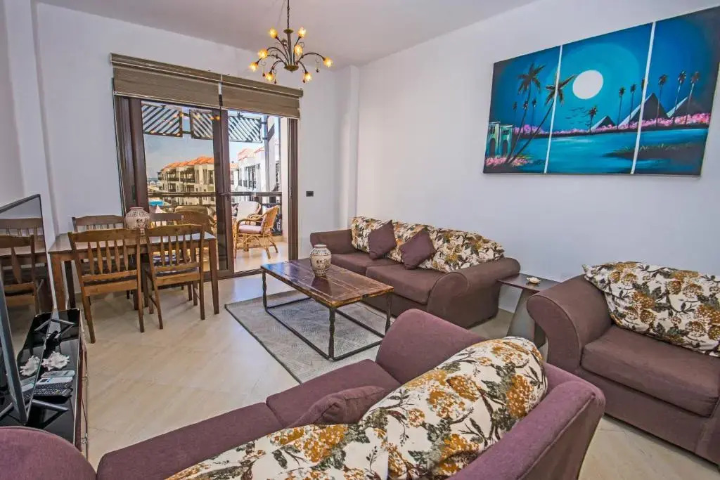 Premium sea view 2 bedrooms 2 bathrooms apartment located within Gravity Hotel & Aquapark Hurghada