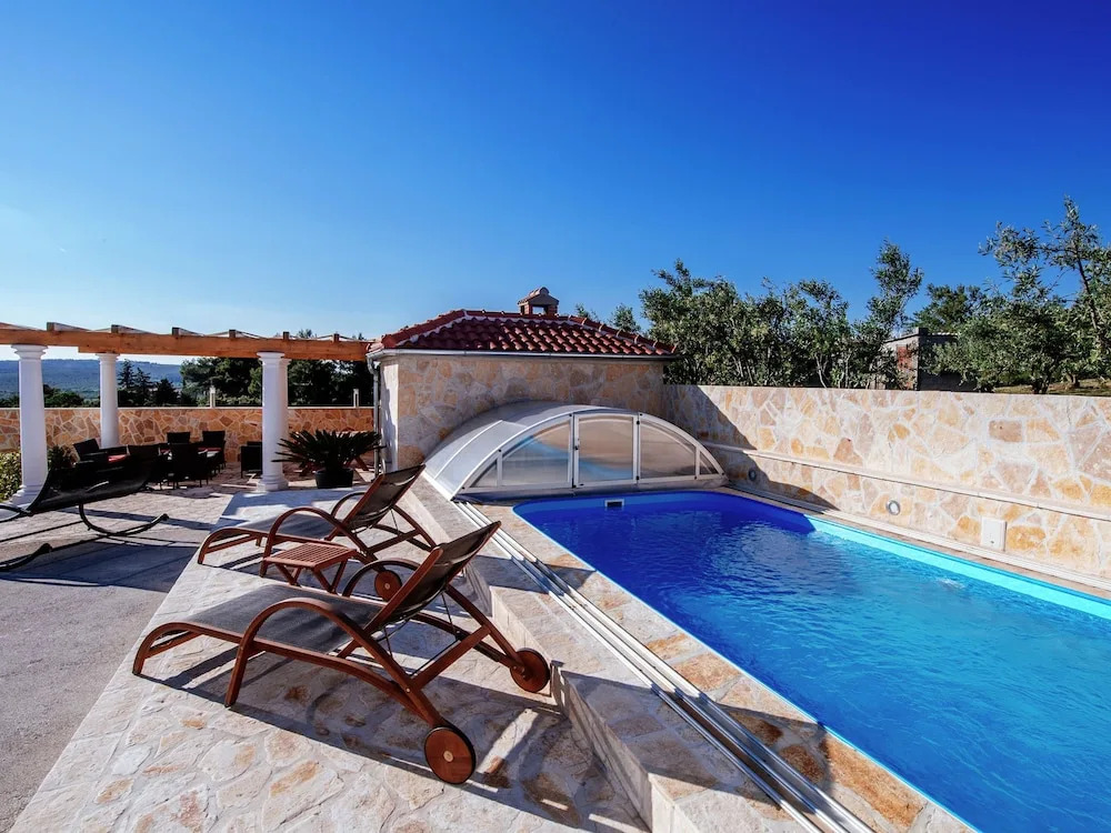 Charming Villa With Heatable Covered Swimming Pool Only 4 km Away From the sea