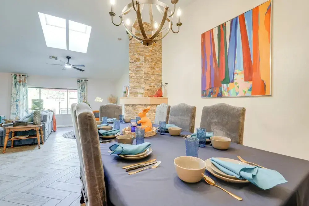 Luxe Outdoor Oasis Palm Tree Villa in Chandler
