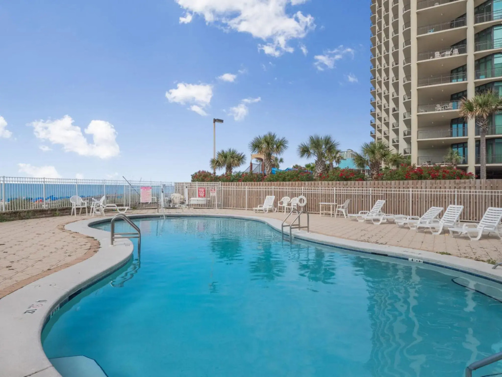 Beach Condo Destination in Orange Beach With Pool Gazebo and White Sands