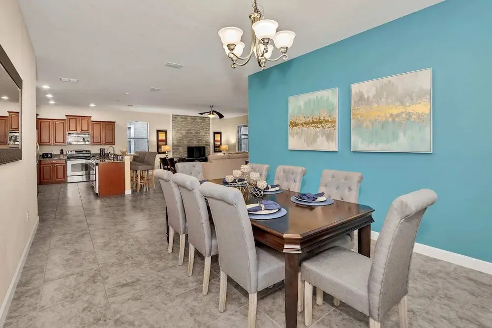 Modern Home, Big Pool Area Near Disney, CDC Cleaning 4cg456