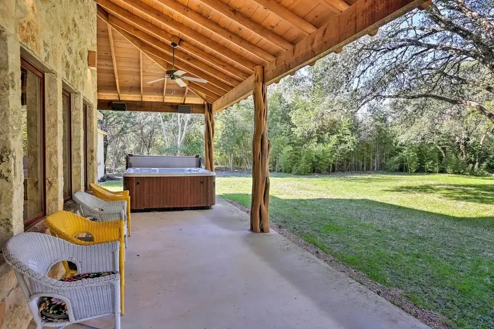 Riverfront Blanco Home w/ Shaded Porch + Hot Tub