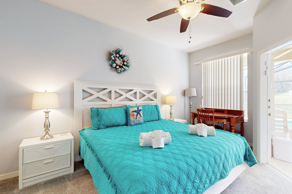 Single-story Home With Private Pool, Wifi, Central AC, WD and Full Kitchen