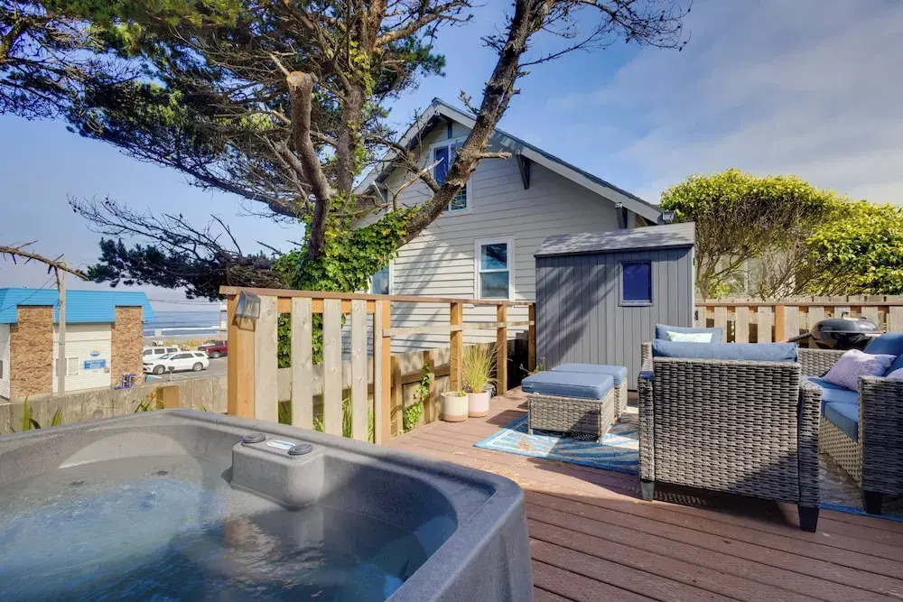 Walk to Shore: Rockaway Beach Retreat w/ Hot Tub!