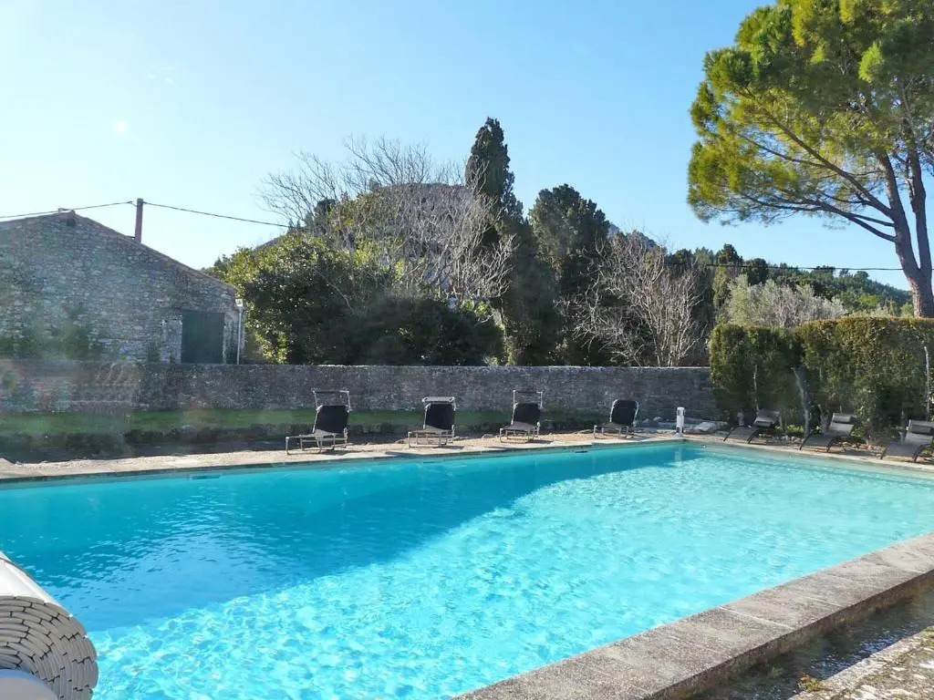 typical mas provençal with swimming pool in a small hamlet near mouriès in the alpilles in provence- 8 persons