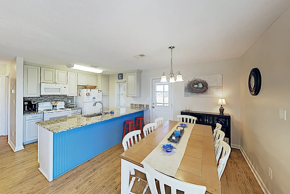 New Listing! Coastal Gem W/ Porch - Steps To Beach 4 Bedroom Home