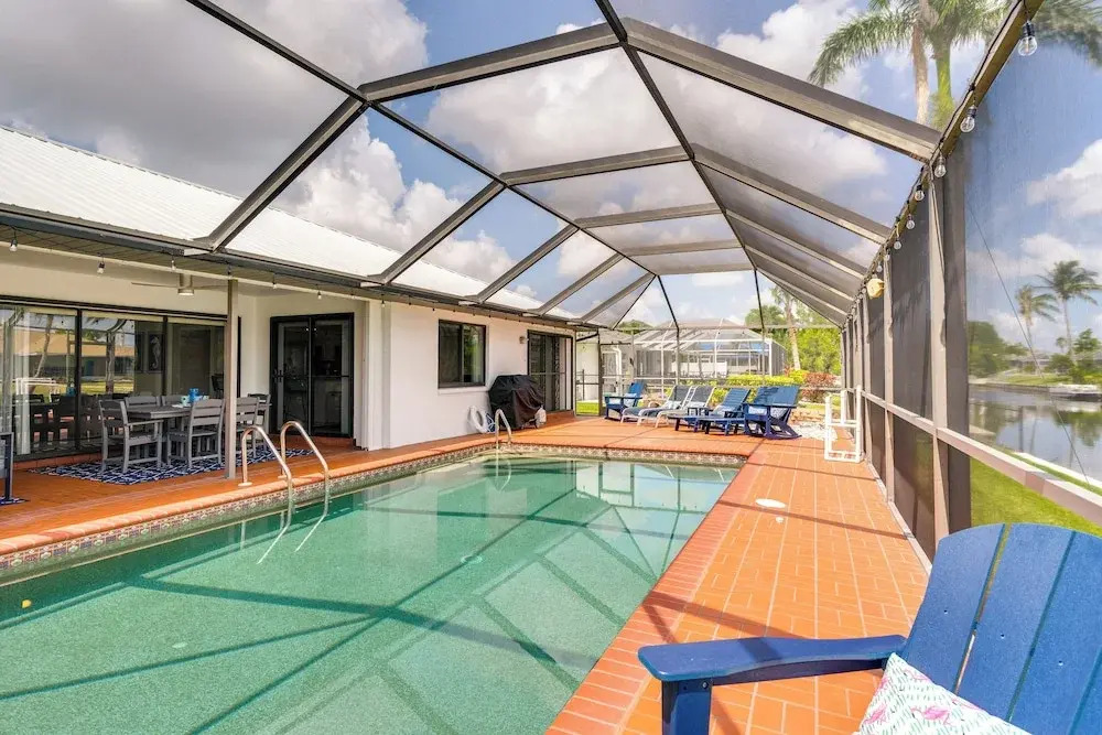 Lanai & Pool: Waterfront Cape Coral Home!