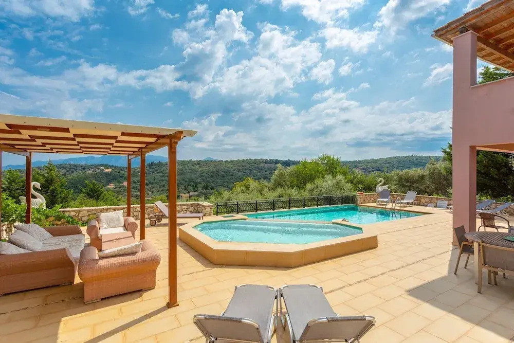 Villa Kyknos Large Private Pool Walk to Beach Sea Views A C Wifi Car Not Required Eco-friendl - 2329
