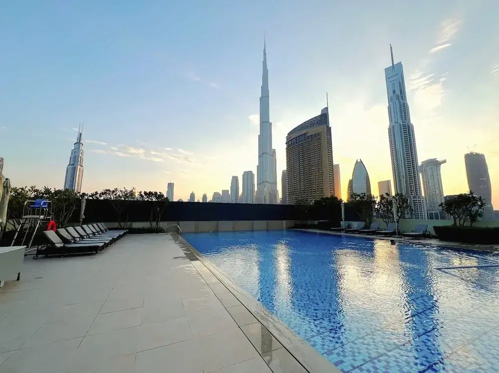 Downtown Escape Lush 2BR w Burj Khalifa View