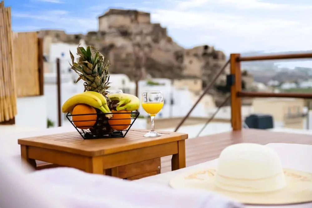 Santorini Rooftop Hot Tub Suite with Panoramic Views