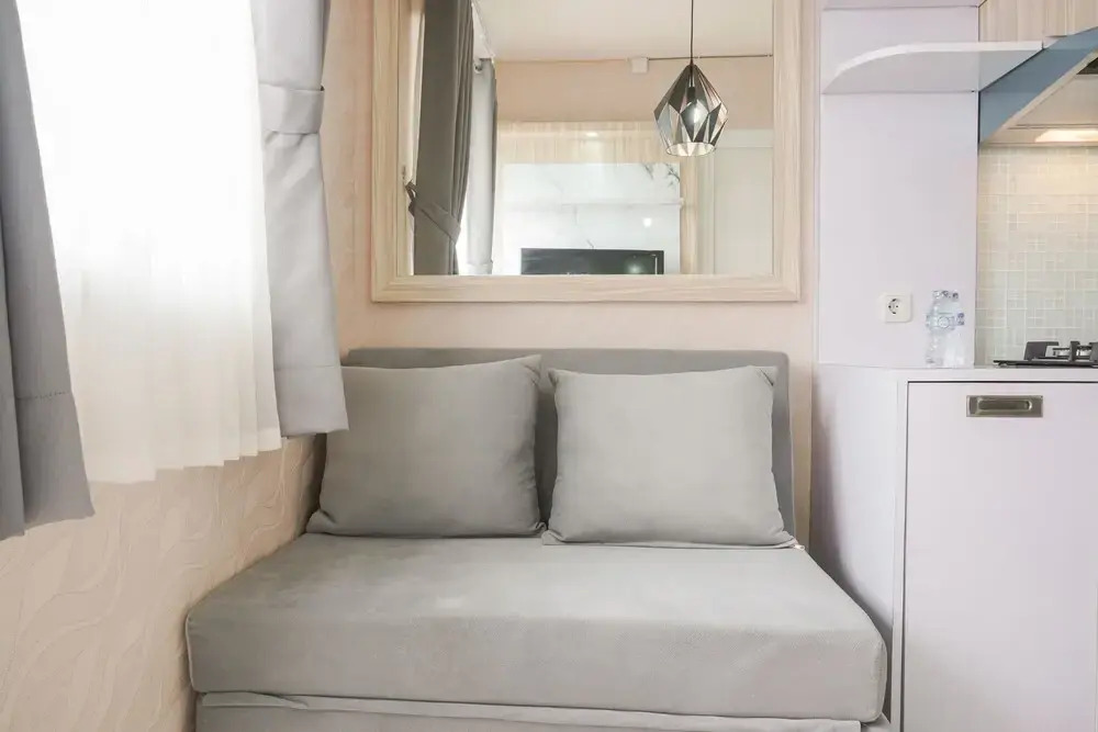 Vibrant 2Br With Sofa Bed Apartment At Green Pramuka City