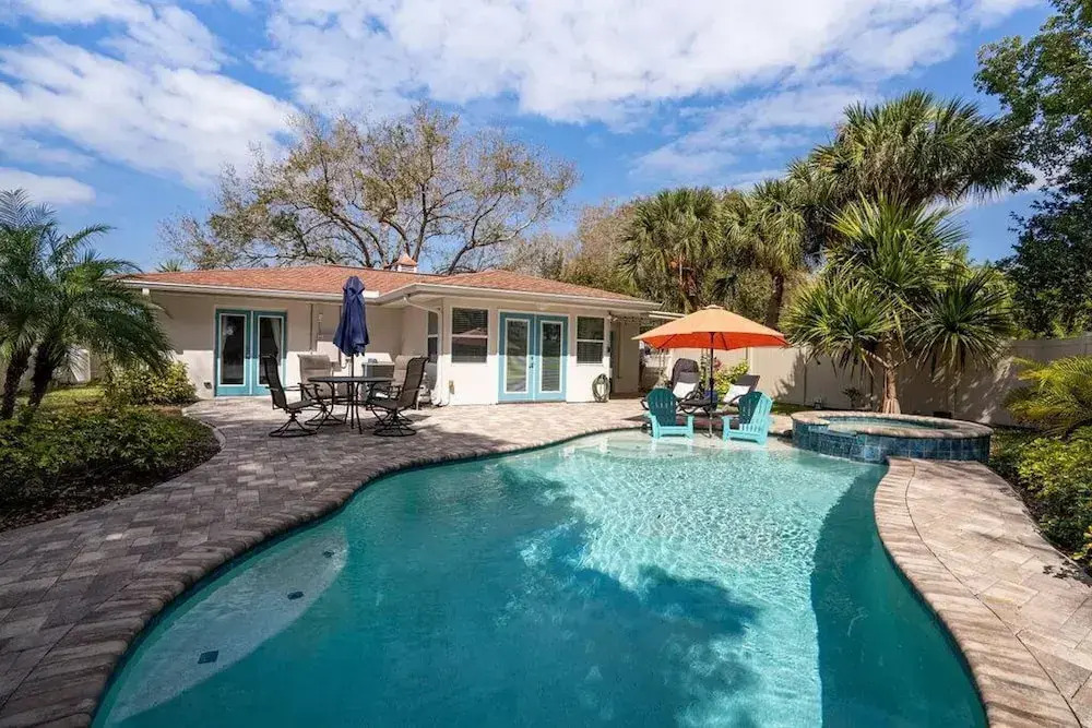 Home with Pool & Hot Tub Close to Beach