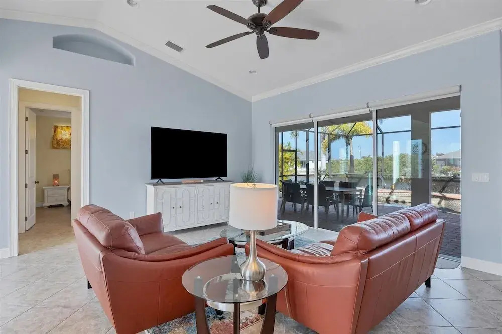 Villa Sol South Gulf Cove! Pool/spa Waterfront Canal W Dock 3 Bedroom Home