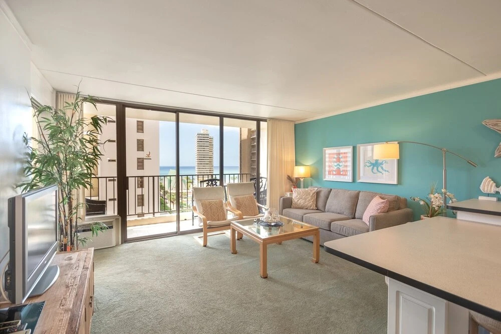 Modern 12th Floor Waikiki Banyan Condo with Partial Ocean Views by Koko Resort Vacation Rentals