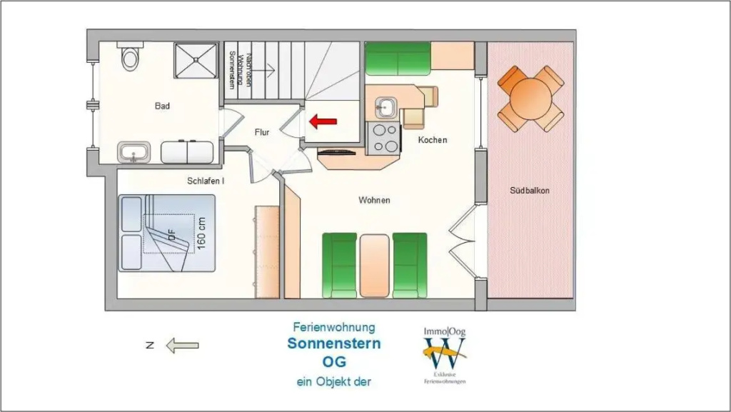 Sonnenstern - Sonnenverwöhnte Familienwohnung mit Balkon