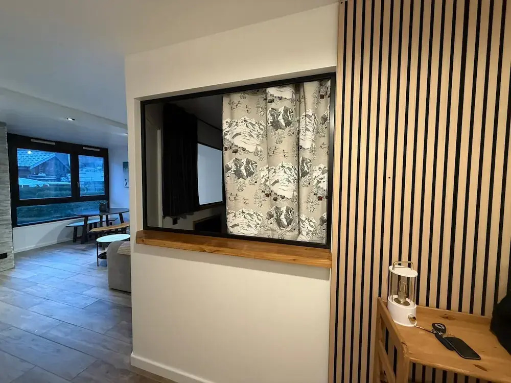 Appartement 1 chambre Les Houches aux pieds des pistes vue montagne