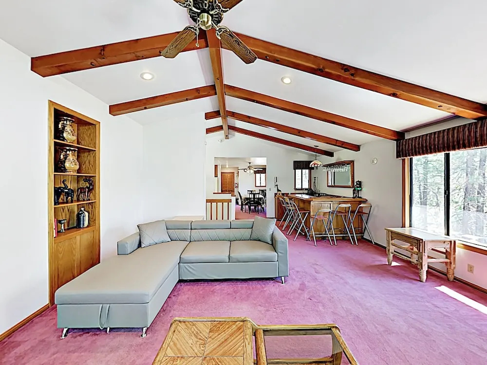 New Listing! Fireside Fun W/ Deck, Game Room & Bar 2 Bedroom Home